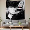 Split Anime Masked Character Art Tapestry Patterned Tapestry Decorative Wall Hanging, Home Bedroom Living Room Decor