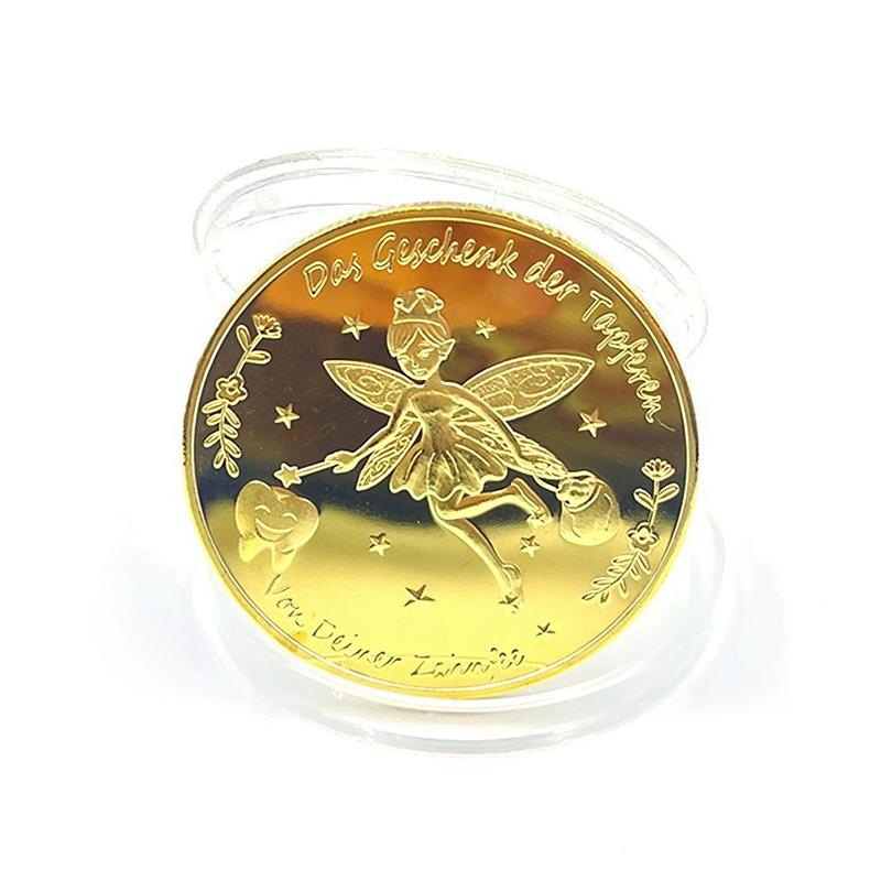 1 Piece Twinkle Tooth Fairy Collectible Golden Plated Souvenir Gift From The Tooth Fairy Coin Collection Gift Commemorative Coin