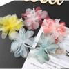 10pcs Blossoms Cloth Patch 3D Cloth Applique Fake Flowers Organza Flower Patches  Sewing