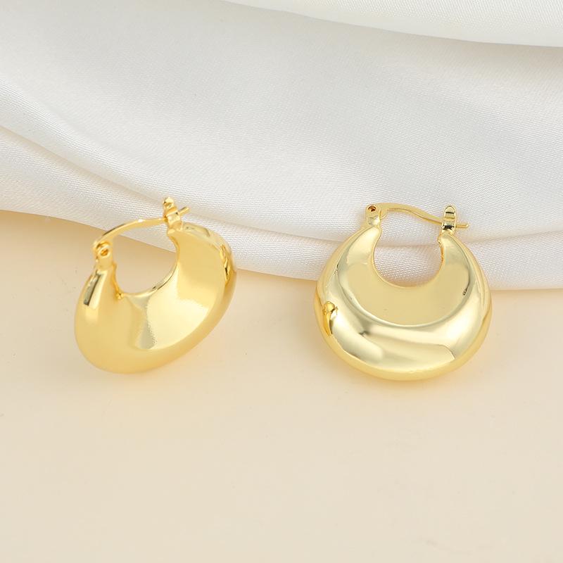 Huazi Style Zircon Stud Earrings for Women - Gold-Plated, Non-Fading Luxury Jewelry