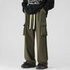 Men's simple drape paratrooper overalls men's big pockets casual trousers trendy fashion versatile pants