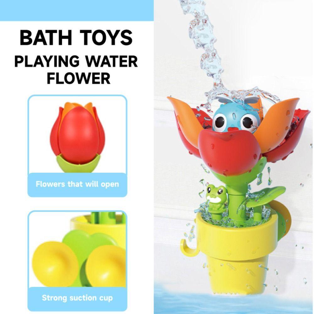 Shower Interactive Baby Bath Toys Flower Blooming Water Bathroom Bathtub Toy Beach Swimming Pool