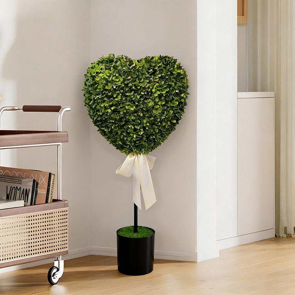 Fake Heart Plant 82cm Artificial Greenery Potted Plant Home Decor Garden Decoration Plastic Heart Shrub For Anniversary Party