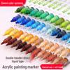 Broadly Recruit 8109 Double-Ended Acrylic Markers - Soft Tip for Art, Anime, and Coloring