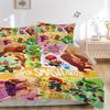 3pcs Super Smash Bros. Characters Print Cover Set Ultra Soft, Breathable, and Comfortable Bedding with Stylish Design for Bedroom and Guest Room