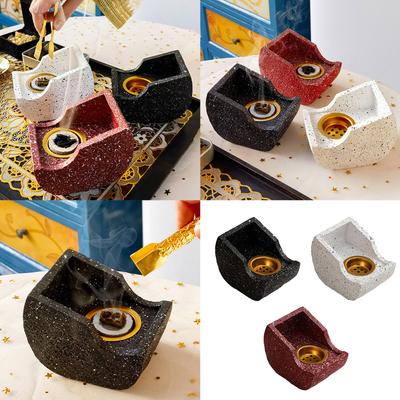 Retro Resins and Metal Bows Shape Aromatherapies Burners Diffuser Arabic Middle East Incenses Holder for Home Decors