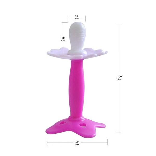 Benian Silicone Flower Soother Teether + Storage Case, Pink, Korean Baby Products
