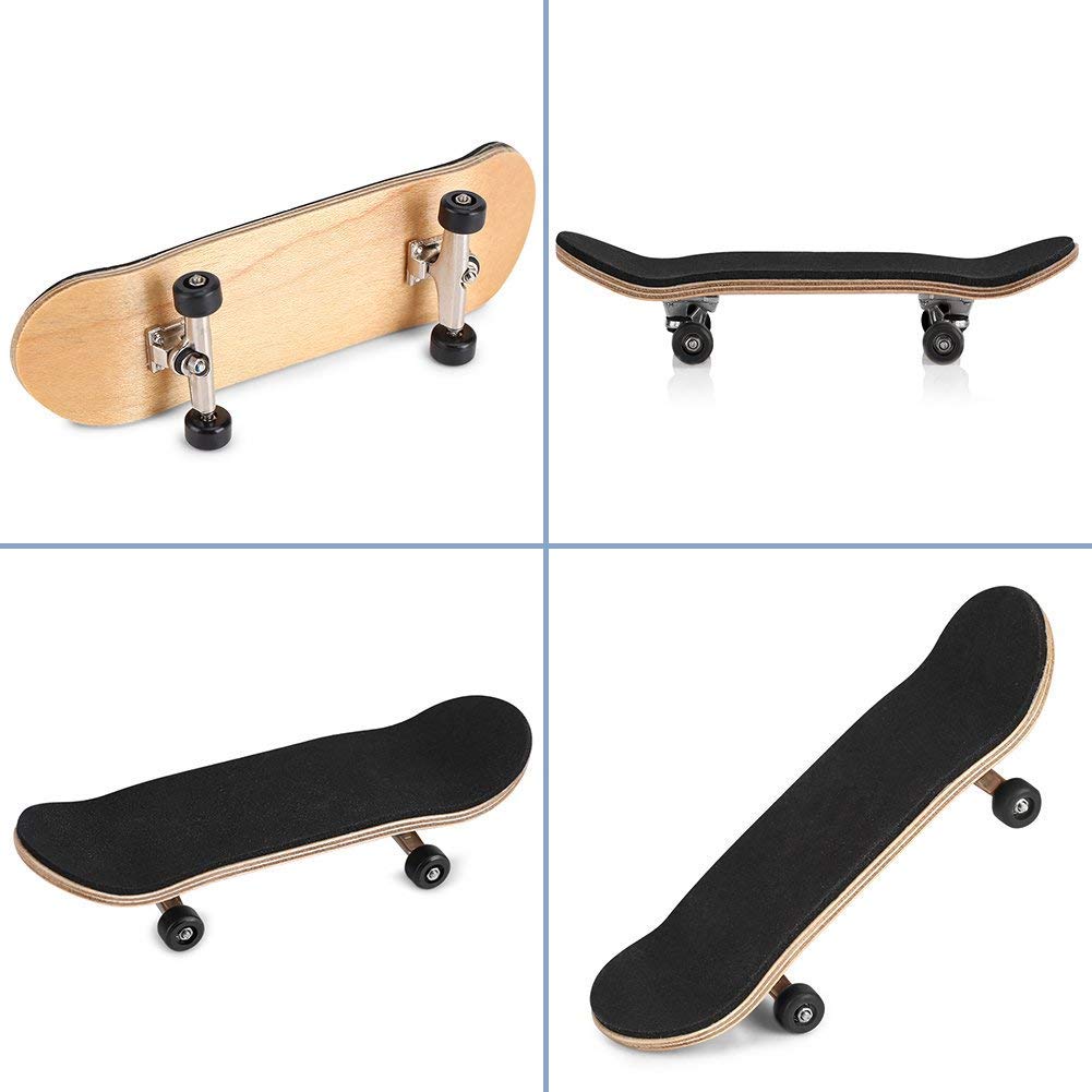 Mini Skateboard Made of Maple Professional Easy Includes Birthday Gift for Adults and Kids Fingerboard, Toy, Wood, Design, Assembly, Screwdriver,