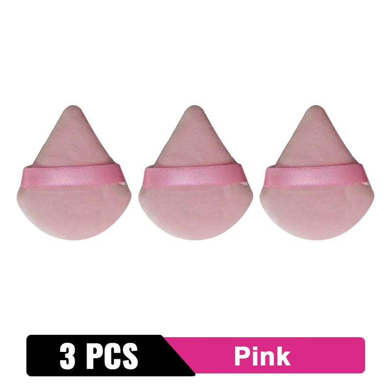 2/6ks Triangle Powder Puff Houba na make-up na obličej Soft Velvet Cosmetic Puff Blender Beauty Foundation Sponge Make-up příslušenství