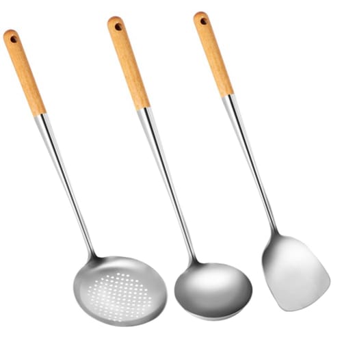 MAKIVI Wok Spatula, 17-inch Spatula for Wok, Stainless Steel Wok Spatula