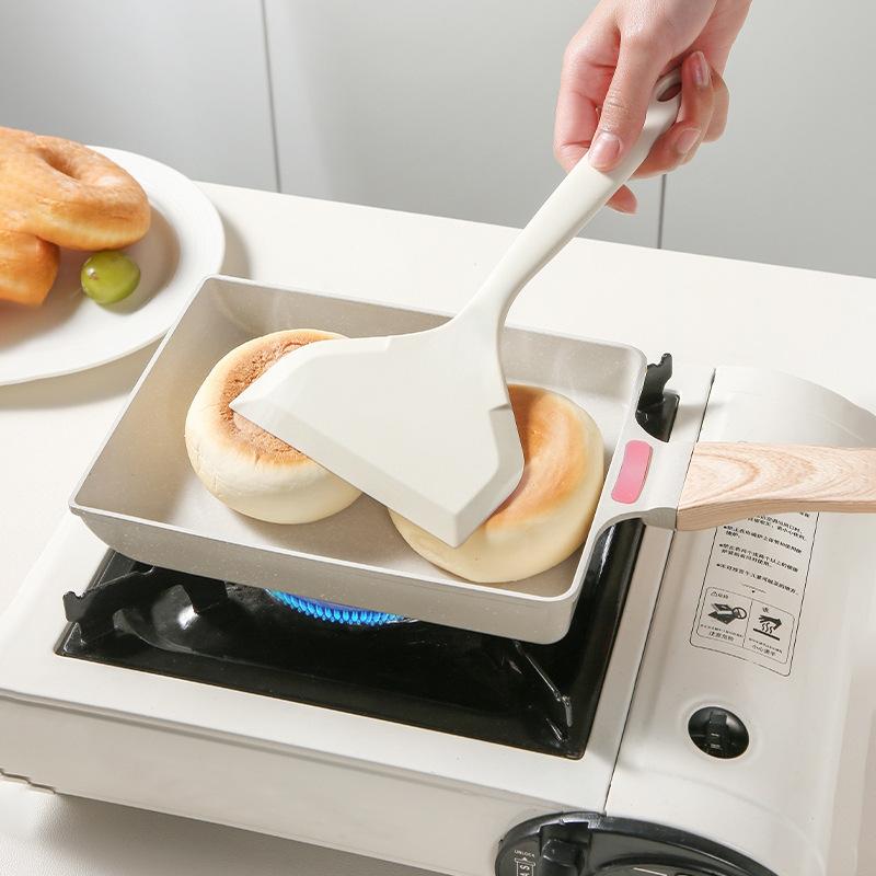Espátula Ancha de Silicona Pala Volteadora Antiadherente Pala para Freír Espátula para Pescado Volteador Ancho y Flexible de Silicona para Utensilios de Cocina Antiadherentes Huevo