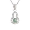 Natural blue water jadeite gourd necklace sterling silver s925 high-end exquisite live broadcast supply style fashion women's jewelry