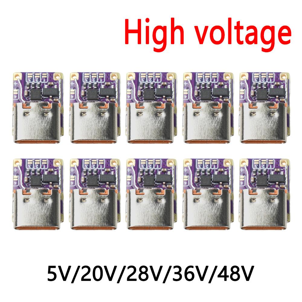 10pcs Type-C Fast Charging Trigger PD3.0/QC3.0 Decoy Module 5V-20V Output for DIY Power Bank/Laptop Charger High/Low Voltage