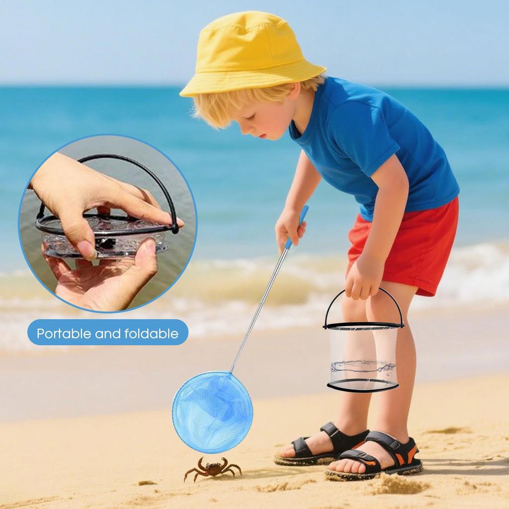 Children's Retractable Butterfly Net Set For Outdoor Insect Catching Butterfly Net Tadpoles And Fish Collection Fishing Net Gear