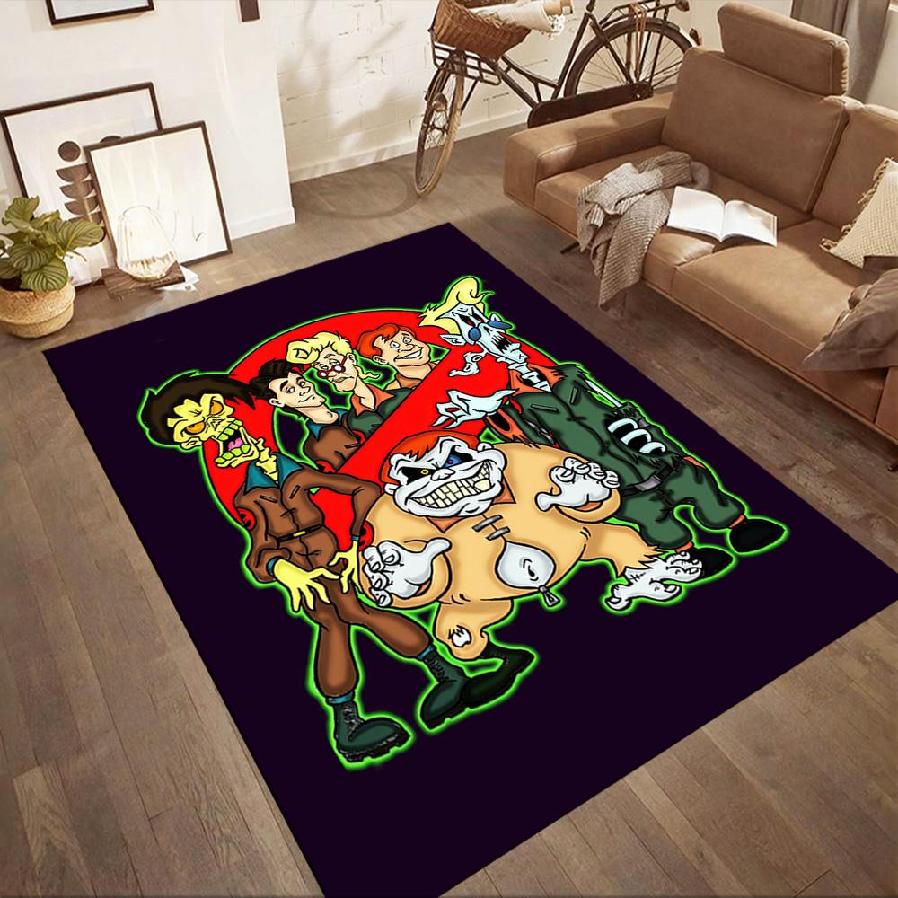 Ghostbusters Movie Compilation Square rugs are a great choice for living rooms, bedrooms, home décor, and as gifts.