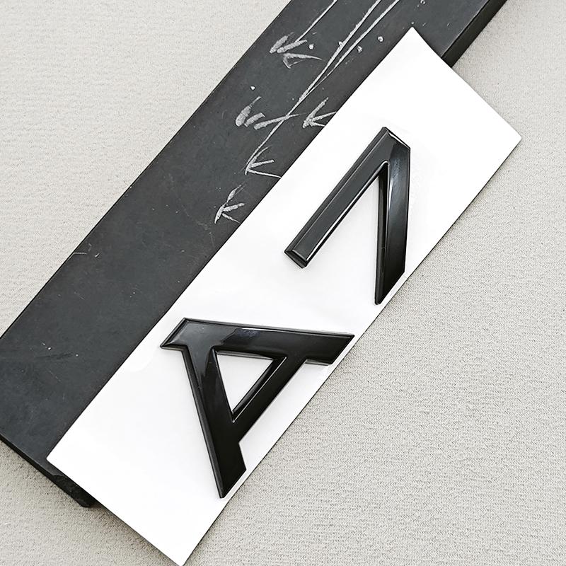 3D ABS Chrome Black Logo A7 A8 Emblem Car Rear Trunk Badge Sticker Decals For Audi A7 A8 4G 4K D4 D5 Auto Decorative Accessories