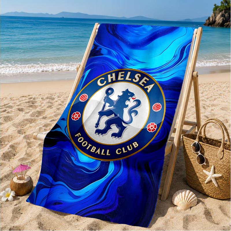 Football Club Emblem lion Beach Towel, Microfiber Beach Towel, Perfect For Pool, Beach, Travel, Home Decor Beach Party Fan gifts