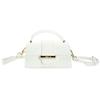 Fashion Casual PU Commuter Shoulder Crossbody Tote Bag Small Women Bags Yellow White F13W248161F-IV