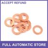 10 Pcs 8mm X 14mm X 1mm Flat Ring Copper Crush Washer Sealing Gasket Fastener