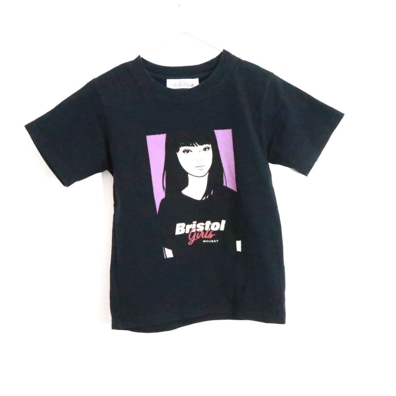 [Used] MOUSSY KIDS Mousy  FCRB KIDS FCRB 120cm Kids Short Sleeve T-shirt Black 010CSB01-0290 Used A Old Clothes