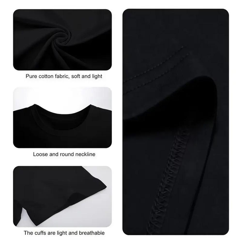 Dark Style Crow Head Print Trendy Casual Short Sleeve T-Shirt Pure Cotton T-shirt