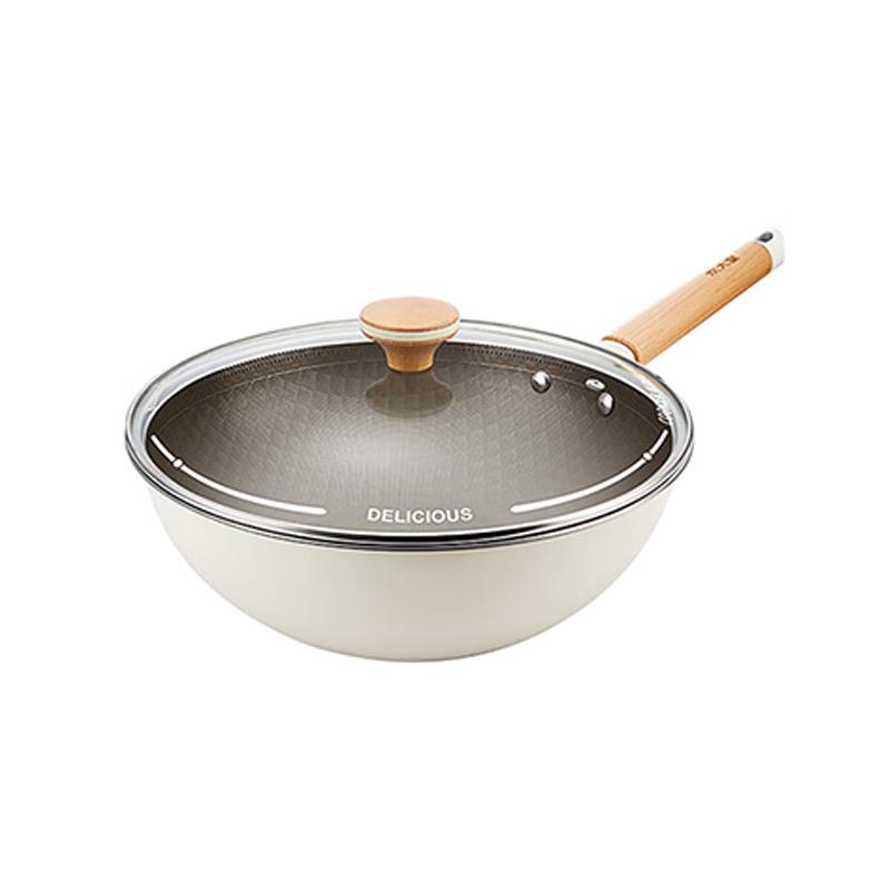 Chuidahuang 28cm Stainless Steel Non-Stick Wok