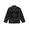 Li-Ning BADFIVE Series Full Print Loose Washed Denim Jacket 'Black Grey' Men's AJDS037-1