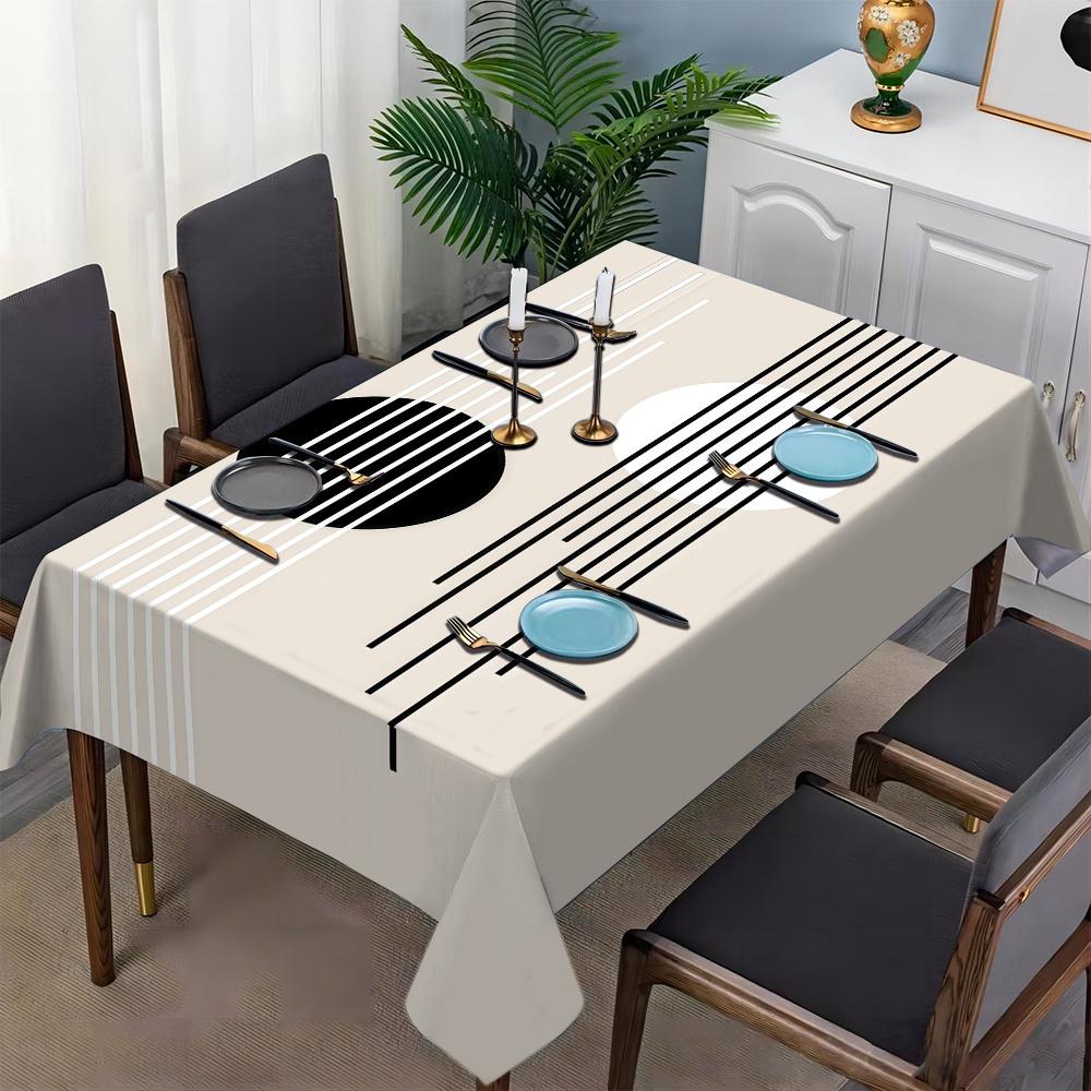 Nordic style simple and modern elegant pattern 2D flat tablecloth. Rectangular tablecloth for home use. Printed tablecloth.PMJ