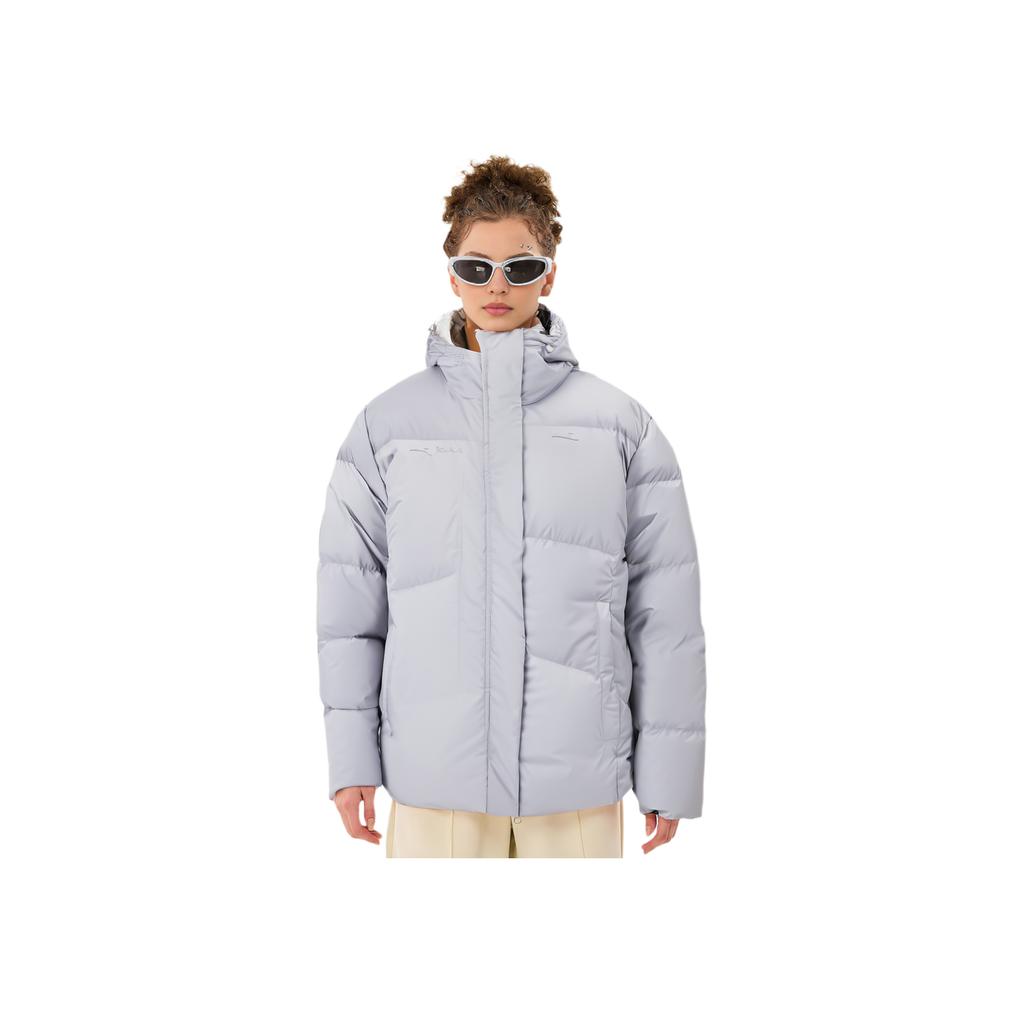 Anta Fashionable Casual Hooded Down Jacket Women Outerwear Healing-Purple 162517918-2