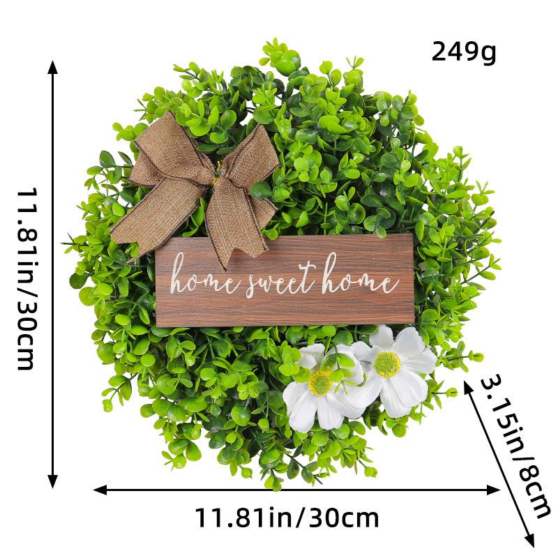 Christmas, Wreath In Front of The Door, Decorations, Eucalyptus, Small Fresh, Signboard Wreath, Decorative Door Hanging