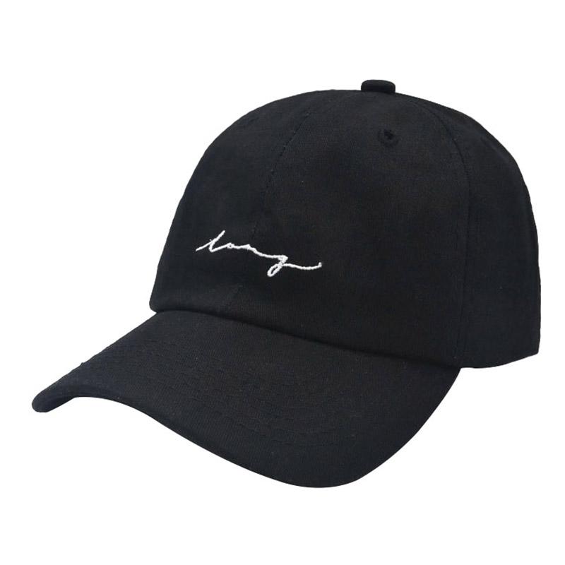 Simple Embroidered Baseball Cap Women Solid Color Cotton Men Peaked Hat Summer Adjustable Unisex Sun Hats Gorras