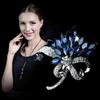 Temperament Fashion Purple Crystal Flower Brooches for Women Luxury Shiny Full of Zircon Pins Suit Jewelry Party Accessory Gift