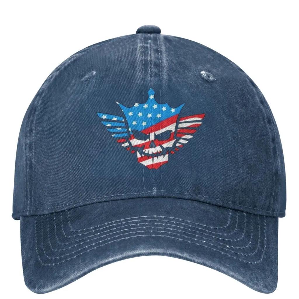 Cody Rhodes Totenkopf Lässige Baseballkappe Frühling Wrestling Sport Trucker-Mütze Wander-Angelkappe Unisex Erwachsene y2k Coole Baseballkappen