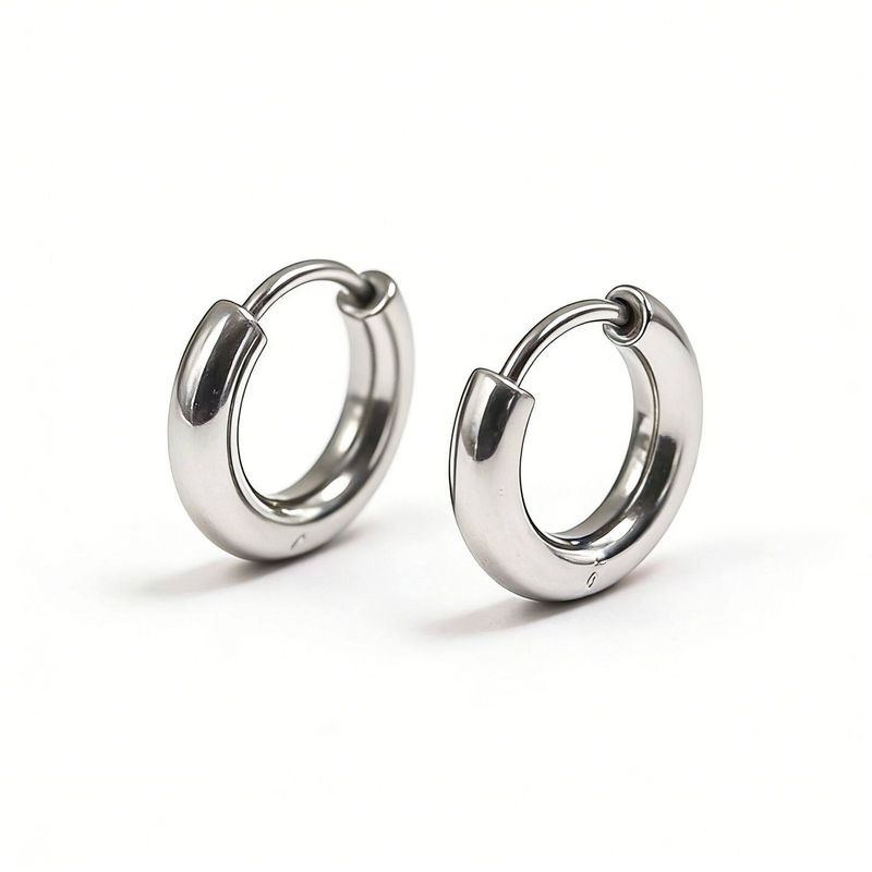 European Hip Hop Hiphop Male Titanium Steel Inscribed Ear Ring