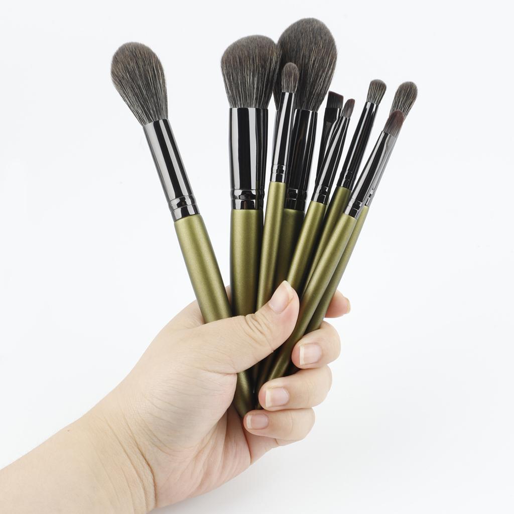 New 9 makeup brush set, Cangzhou eyeshadow brush, foundation brush, concealer brush, eyeliner brush, loose powder brush, beauty tool.