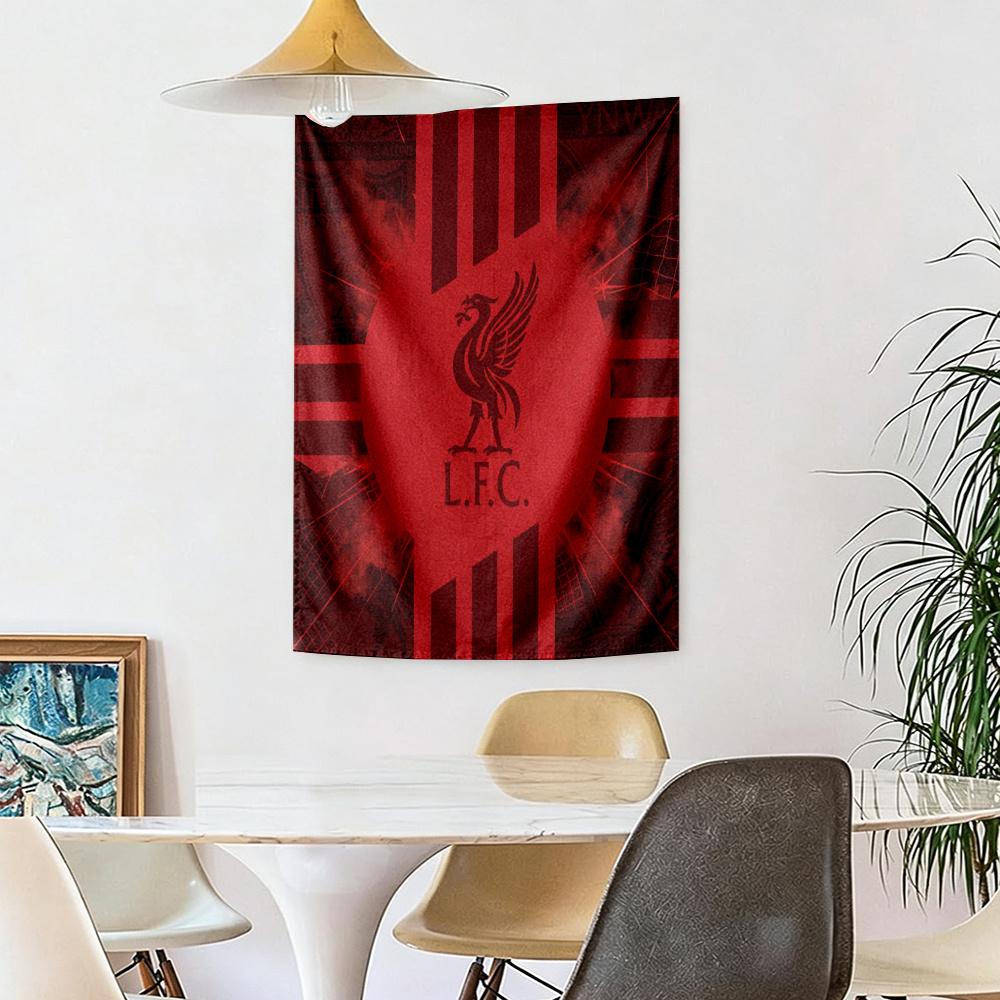 Liverpool Football Club Vægdekoration Vægtæppe Kunst Til Kæledyrsminde Fødselsdag Bryllupsfest Baggrund Familiegave