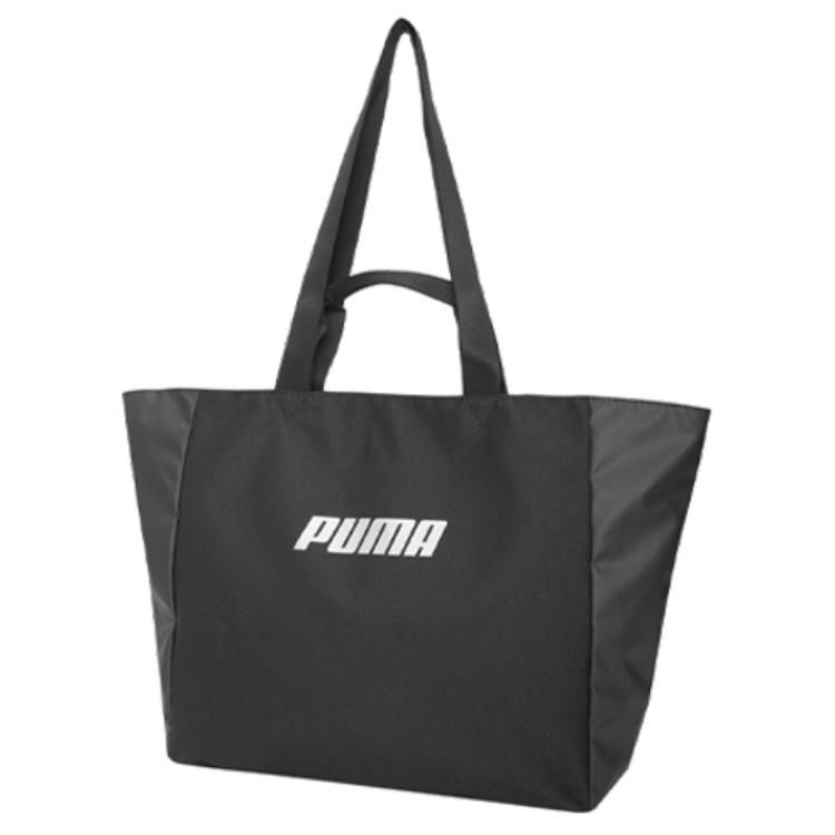 Puma New Casual Printed Large Capacity Black Logo Canvas Tote Bag Women Tote Bags 075712-01 Black 5490₽
