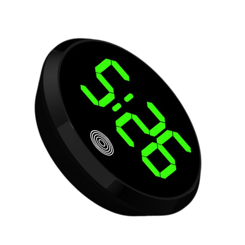 Small Dashboard Digital Clock - Mini Round Touch Control Digital