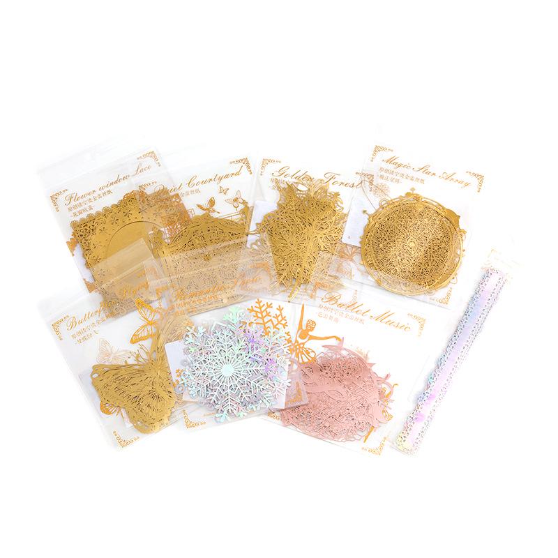 Momo Romantic Story Series Lace Paper Sticky Notes - 8 Creative Designs for Journals