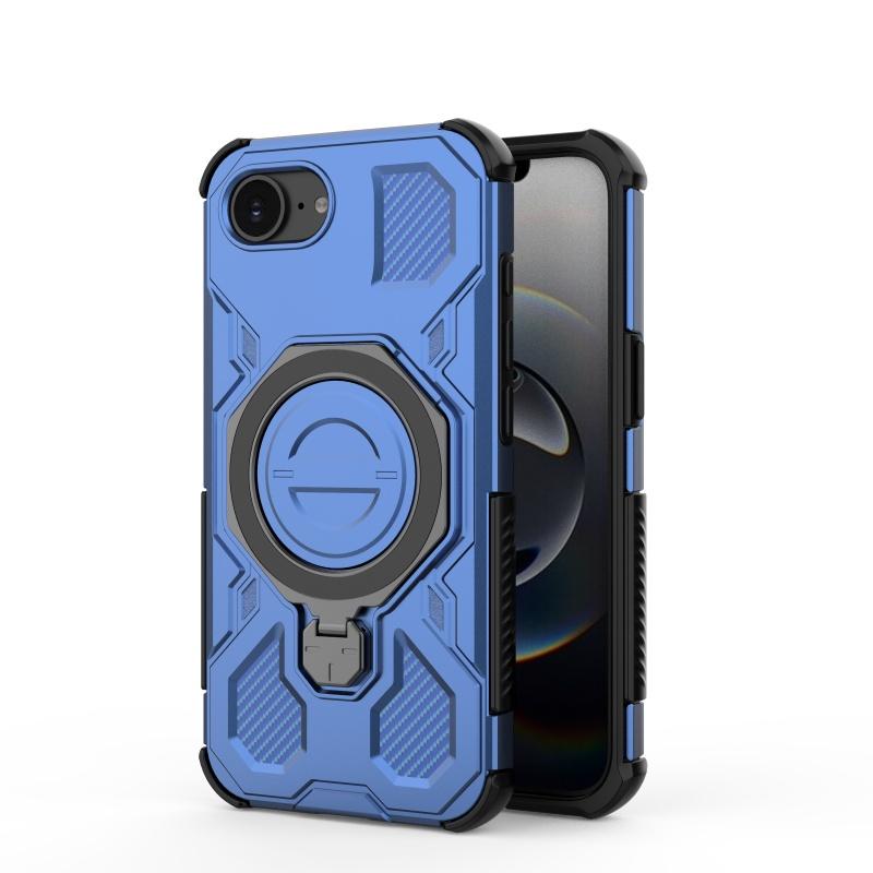 Für iPhone 16E Hülle Abdeckung iPhone 16E Capas Stoßfeste Stoßstange Rückseite Magnetische Anziehung Adsorption Ringhalter Fundas iPhone 16E