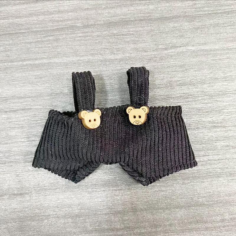 Stylish Doll Mini Outfits Striped Overalls Featuring Various Colorful Patterns