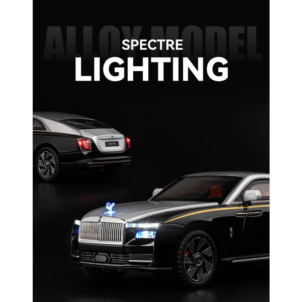 1/24 Rolls Royce Spectre Starlight Headliner Alloy Diecasts & Toy Model Vehicles Car Model Sound and Light Collection Kids Toy