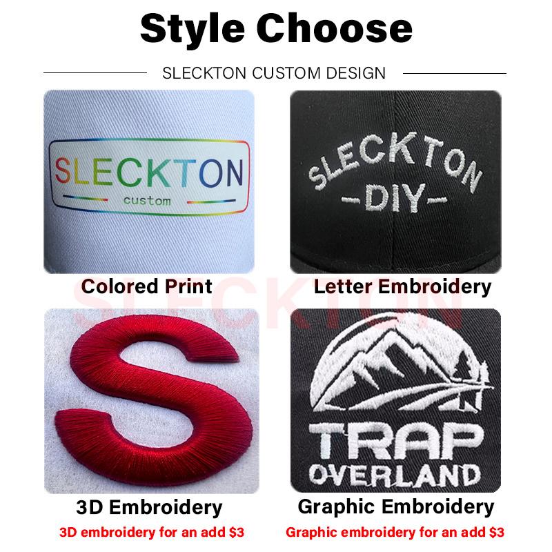 SLECKTON Custom Baseball Cap Fashion Letter Embroidery Sun Hat for Women and Men Cotton Design LOGO Wholesale Unisex Caps