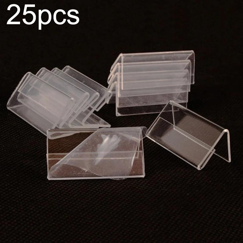 25pcs L Shape Table Sign Display Stand Name Price Card  Label Holder Counter Top Stand Retail Acrylic Clear Price Card Tag Label China Mainland