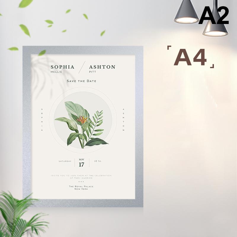 

Магнитные рамки для фотографий A3/A4 Настенный держатель для фотокарточек K-pop Дисплей Декор для стены Окно Офис Реклама Холодильник