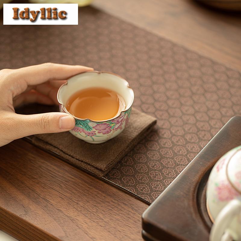 2 Stück/Los Lard Jelly Ru Ofen Kleine Garten Teetasse Antike Teeschale Kännchen Teeverkostung Meditationsbecher Chazhan Meistertassen Teeset 70ml