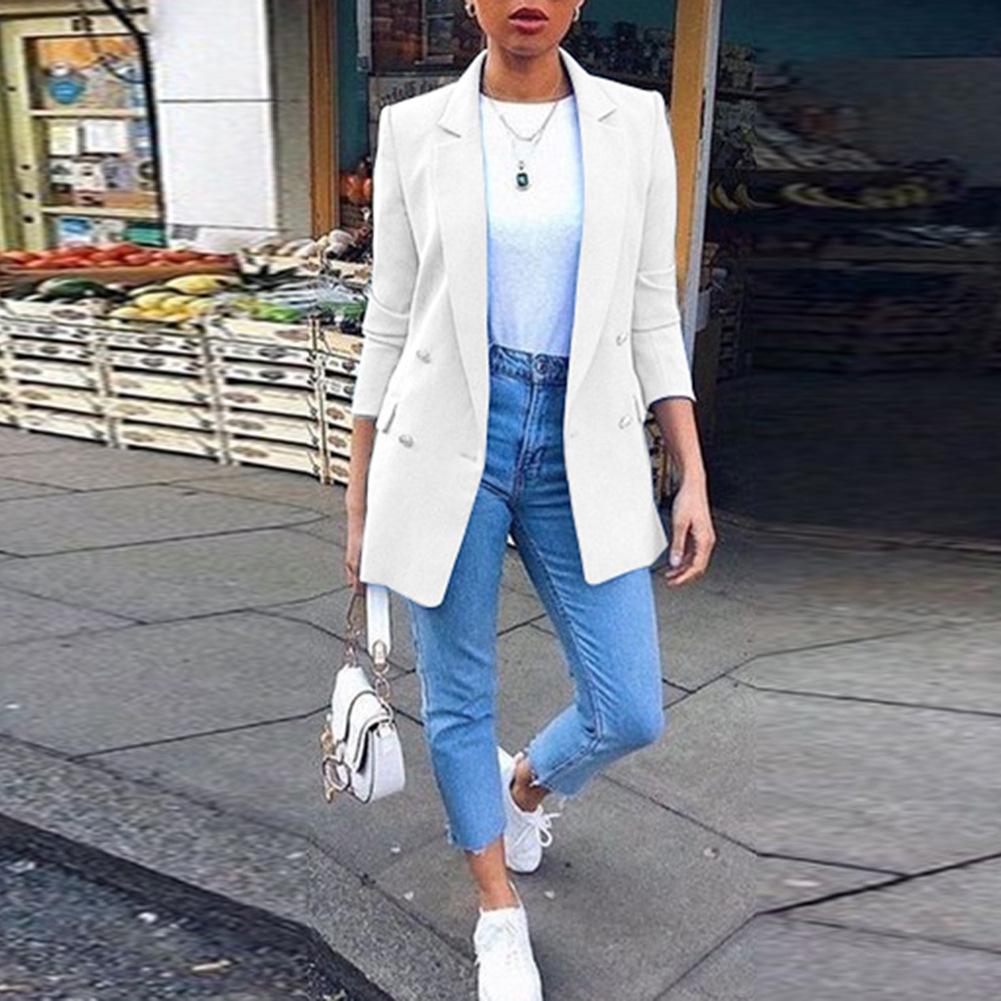 Women's European & American Style Lapel Cardigan Suit Jacket
