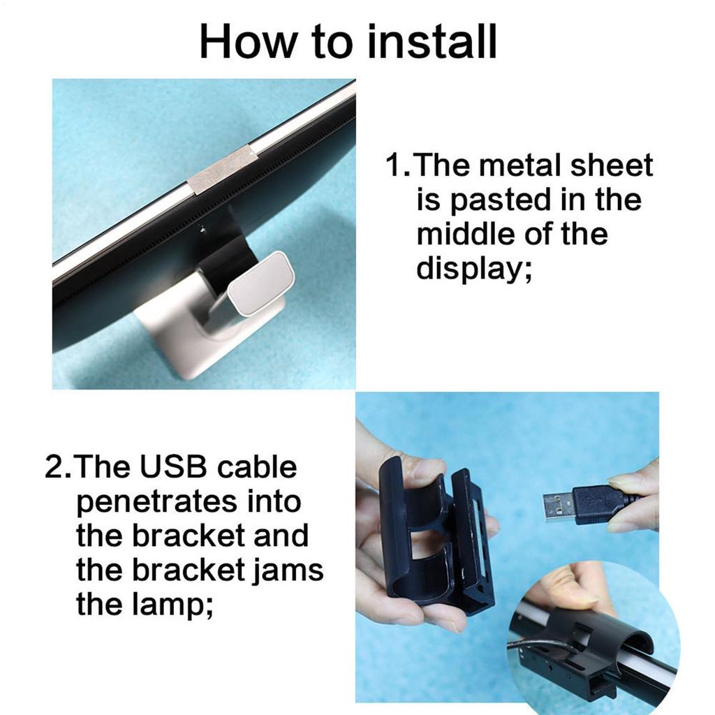 Computer Light Bar 3 Colors Adjustable Lamp Anti-Glare Screen Desk Light Bar For Table Dorm Office College Workbench Home