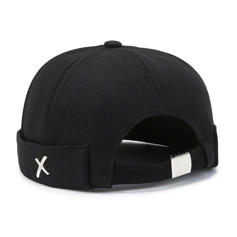 Stylish Korean Unisex Melon Skin Hat - Brimless Hip-Hop Tang Style Sailor Cap for Street Dance