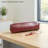 Simple PU Leather Pencil Case Small Portable Makeup Brush Storage Bag Large Capacity Stationery Box for Students School Supplies
